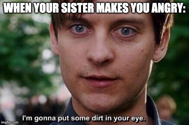 When your sister makes you angry - Imgflip