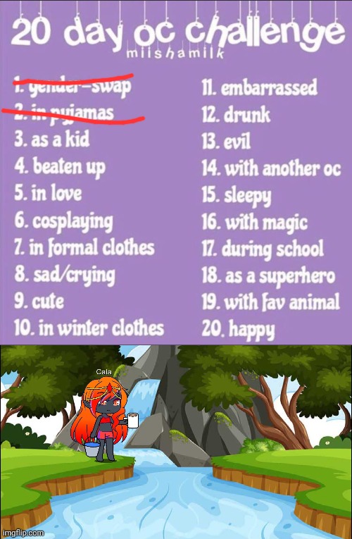 *sips tea* "wait sho saw me outside" | image tagged in 20 day oc challenge | made w/ Imgflip meme maker