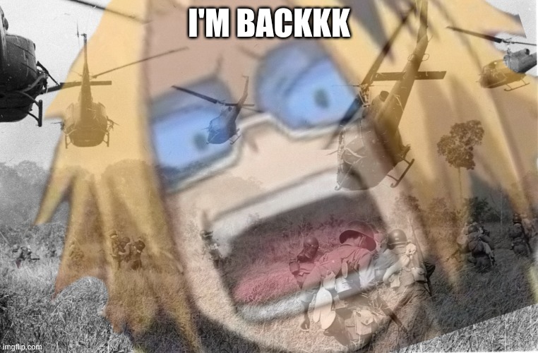 baby back ribs- | I'M BACKKK | image tagged in ptsd denki | made w/ Imgflip meme maker