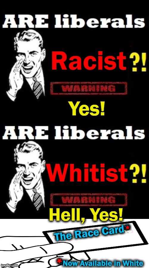 Racists Are Fixated on Race & Need a New Word to Describe Their New Target--White People | image tagged in politics,liberals,racists,whitists,race card,division | made w/ Imgflip meme maker