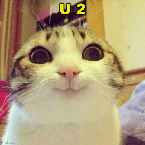 Smiling Cat Meme | U 2 | image tagged in memes,smiling cat | made w/ Imgflip meme maker