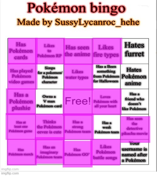 bingo | image tagged in blank white template | made w/ Imgflip meme maker