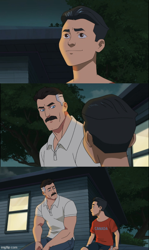 Invincible Nolan and Mark Blank Meme Template