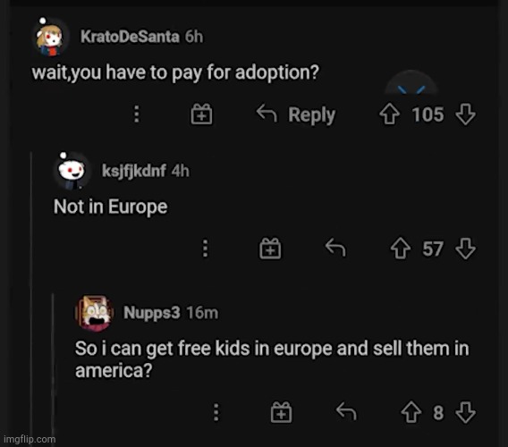 stonks | image tagged in cursed comments,reddit,stonks,adoption | made w/ Imgflip meme maker