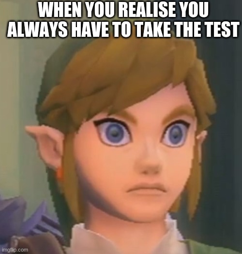 WHEN YOU REALISE YOU ALWAYS HAVE TO TAKE THE TEST | made w/ Imgflip meme maker