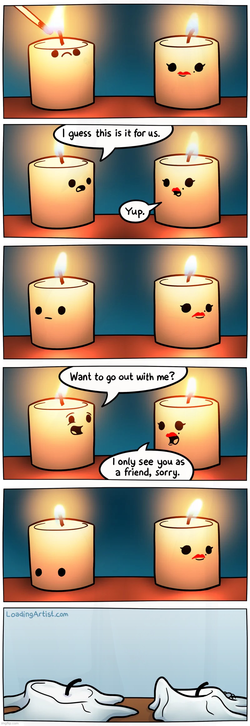 Unrequited Love | ONE-SIDED LOVE. 💔 | image tagged in love,candles,sadness,friendzone,love candle,death | made w/ Imgflip meme maker