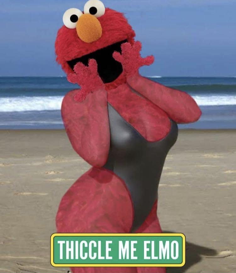 High Quality Thiccle me elmo Blank Meme Template