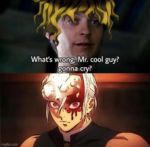 Gonna cry? | image tagged in anime | made w/ Imgflip meme maker