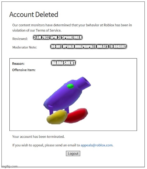 Banned Roblox Ban GIF