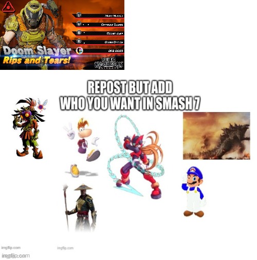 he should have a skin of the doom 1&2 armor | image tagged in super smash bros,doom | made w/ Imgflip meme maker