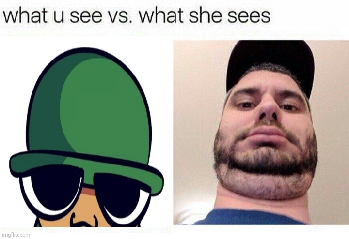 Enjoy your free pain | image tagged in what u see vs what she sees | made w/ Imgflip meme maker