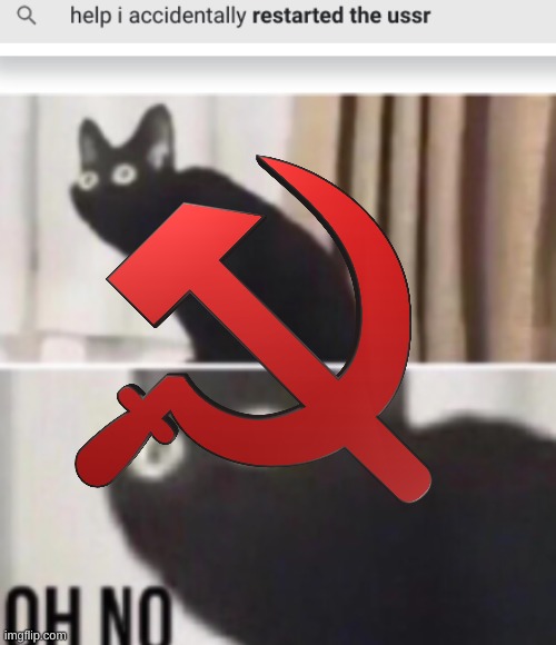 help i accidently restarted the ussr | image tagged in help him,oh no cat,help i accidentally | made w/ Imgflip meme maker