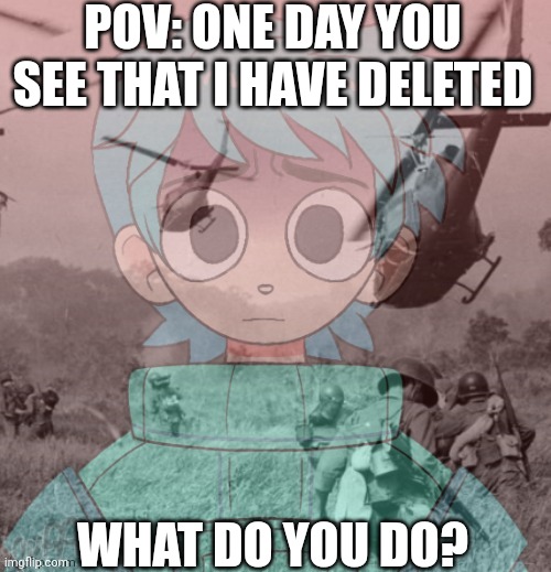 Poke has ptsd | POV: ONE DAY YOU SEE THAT I HAVE DELETED; WHAT DO YOU DO? | image tagged in poke has ptsd | made w/ Imgflip meme maker