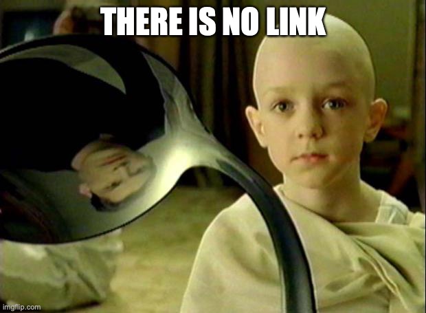 Spoon matrix | THERE IS NO LINK | image tagged in spoon matrix | made w/ Imgflip meme maker