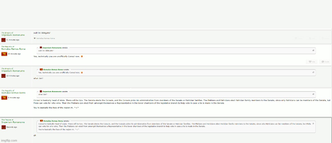 The conversation I had with the region creator (zoom in to see) | made w/ Imgflip meme maker