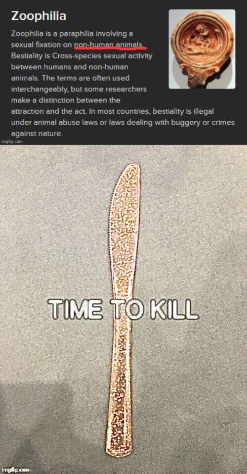 Damn this is my stream | image tagged in zoophilia definition,time to kill | made w/ Imgflip meme maker