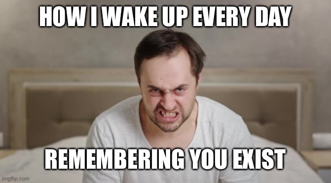 HOW I WAKE UP EVERY DAY; REMEMBERING YOU EXIST | made w/ Imgflip meme maker