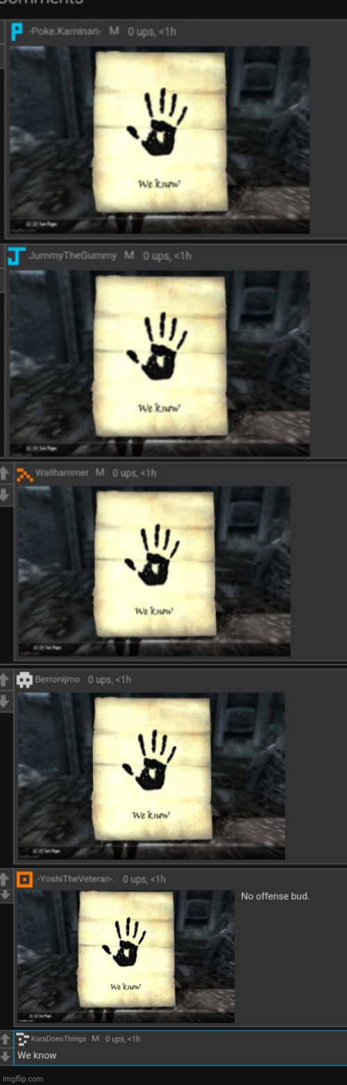 We know Blank Meme Template
