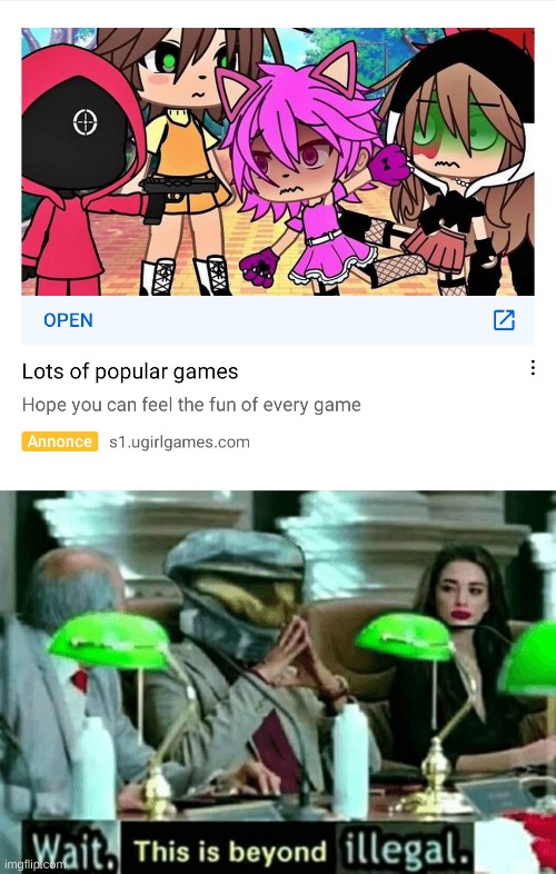 *holy music stops* | image tagged in a cringe gacha life ad i got,wait this is beyond illegal,gacha cringe,gacha,gacha life,gacha club | made w/ Imgflip meme maker
