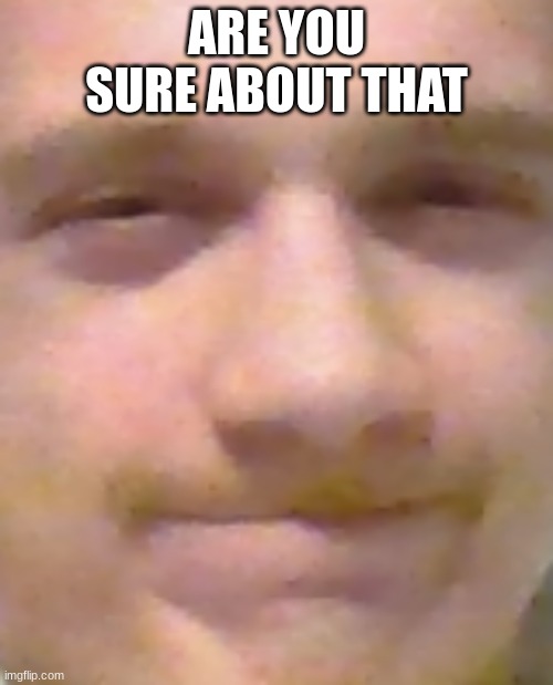 ARE YOU SURE ABOUT THAT | image tagged in e | made w/ Imgflip meme maker