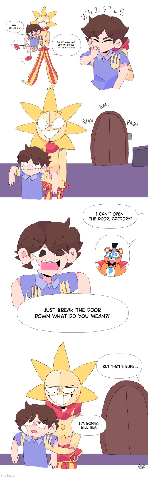 Yet another FNaF Security Breach Comic | image tagged in fnaf security breach | made w/ Imgflip meme maker