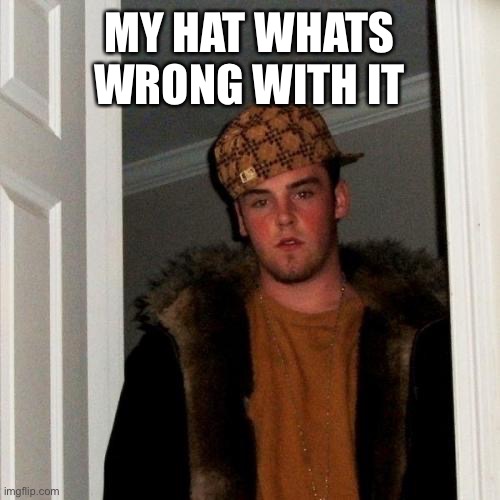 Scumbag Steve Meme | MY HAT WHATS WRONG WITH IT | image tagged in memes,scumbag steve | made w/ Imgflip meme maker