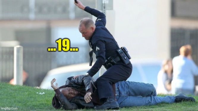 Cop Beating | …19… | image tagged in cop beating | made w/ Imgflip meme maker