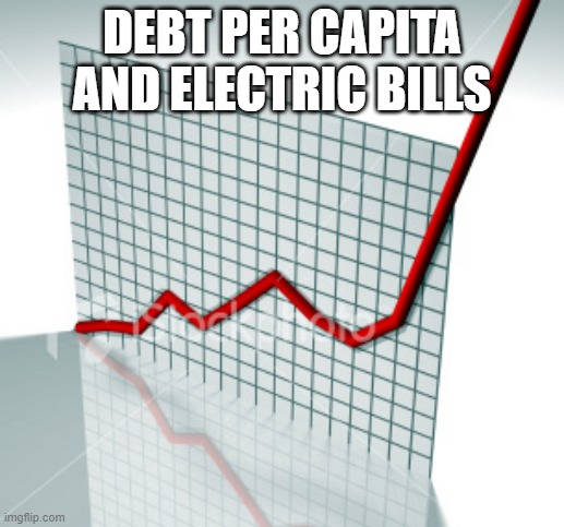 average debt is off the charts | DEBT PER CAPITA AND ELECTRIC BILLS | image tagged in off the charts | made w/ Imgflip meme maker