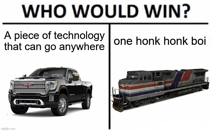 Who Would Win? | A piece of technology that can go anywhere; one honk honk boi | image tagged in memes,who would win | made w/ Imgflip meme maker