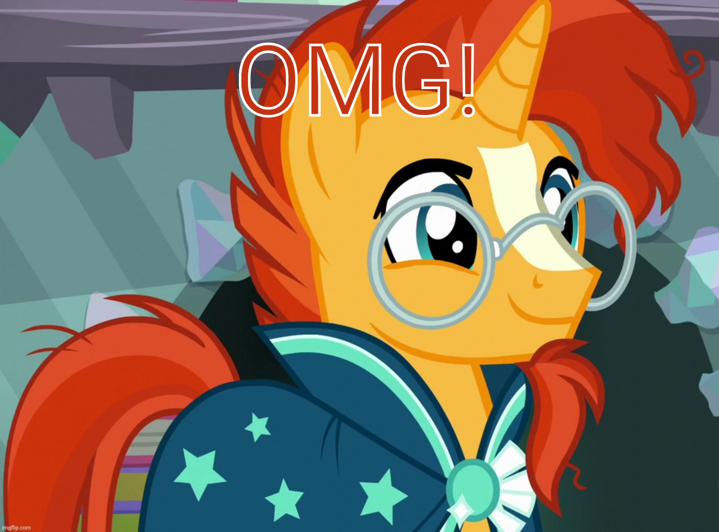 Happy Sunburst (MLP) | OMG! | image tagged in happy sunburst mlp | made w/ Imgflip meme maker