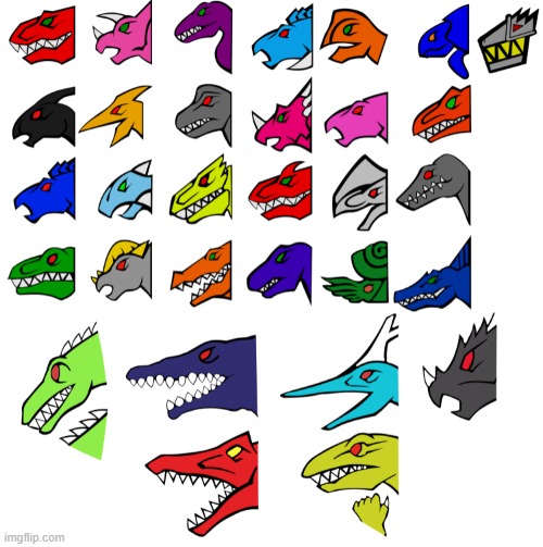 Dinosaur Symbols/Logos | image tagged in blank white template | made w/ Imgflip meme maker