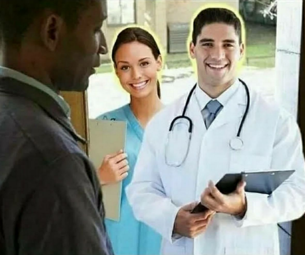 High Quality doctors visiting Blank Meme Template