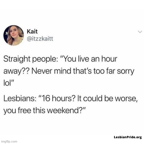 NO BUT WHY IS THIS TRUE LMFAO- | image tagged in lesbian | made w/ Imgflip meme maker