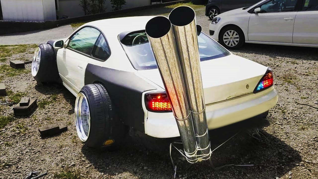 Car with big exhaust Blank Meme Template