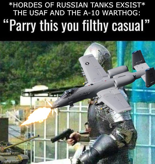 Ahem *INHALS* BBBBBBBBBRRRRRRRRRRRRRRRTTTTTTTTTTTTTTTTTTT! | *HORDES OF RUSSIAN TANKS EXSIST*
THE USAF AND THE A-10 WARTHOG: | image tagged in perry this,haha brrrrrrr | made w/ Imgflip meme maker