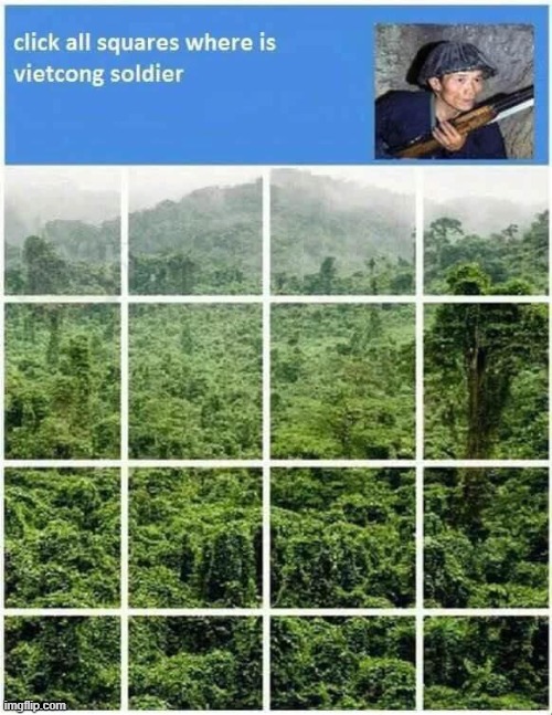 Select all squares with vietcong soldier | image tagged in select all squares with vietcong soldier | made w/ Imgflip meme maker