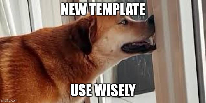 use wisely | NEW TEMPLATE; USE WISELY | image tagged in dog nose in a wall,dog,wall | made w/ Imgflip meme maker