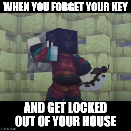 Locked Out (Rainimator) | WHEN YOU FORGET YOUR KEY; AND GET LOCKED OUT OF YOUR HOUSE | image tagged in funny | made w/ Imgflip meme maker