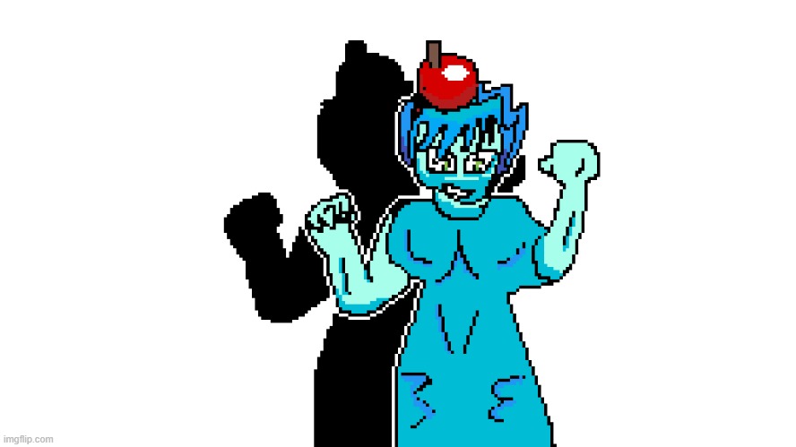 i made it in 256 bits | image tagged in auqa human oc | made w/ Imgflip meme maker