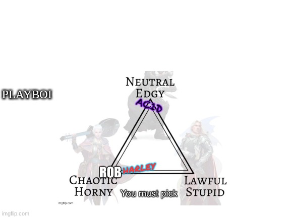 im to edgy and horny to be placed on the thing | PLAYBOI | made w/ Imgflip meme maker