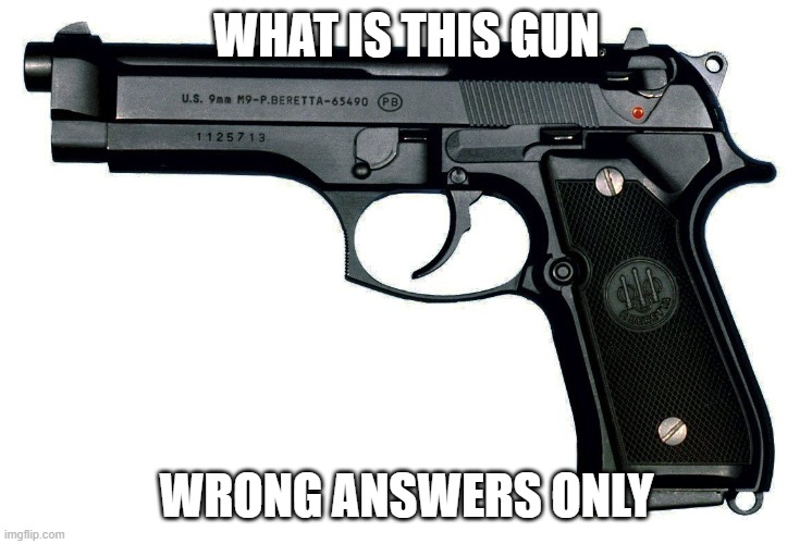 what gun is that? | WHAT IS THIS GUN; WRONG ANSWERS ONLY | image tagged in guns | made w/ Imgflip meme maker