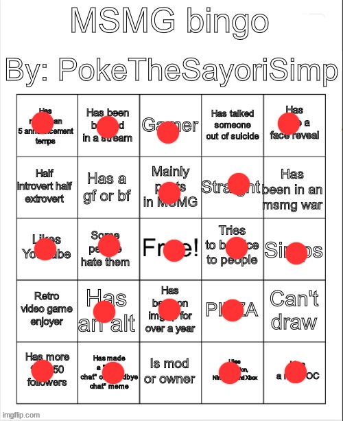 BINGO 2x | image tagged in msmg bingo by poke | made w/ Imgflip meme maker