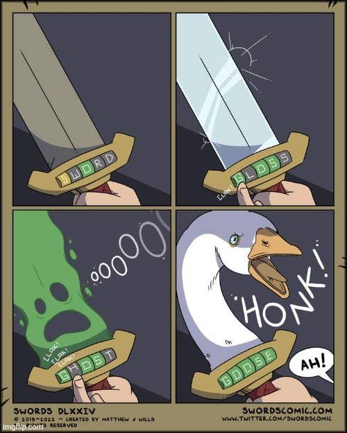 GOOSE SWORD | image tagged in sword,goose,comics/cartoons | made w/ Imgflip meme maker