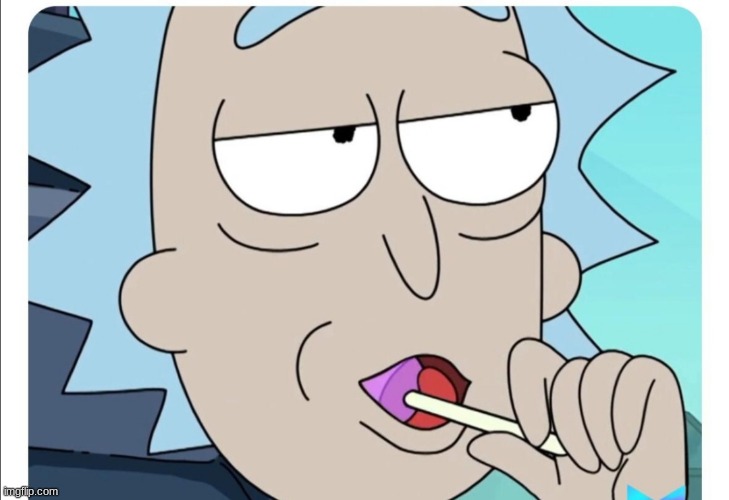 Rick sucking on a lollipop | image tagged in rick sucking on a lollipop | made w/ Imgflip meme maker