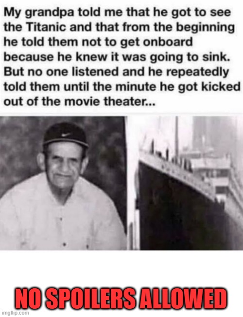 probably a repost | NO SPOILERS ALLOWED | image tagged in memes,funny,msmg,lol | made w/ Imgflip meme maker