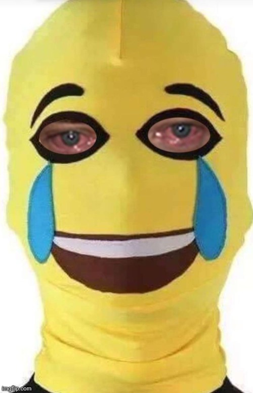 Crying emoji ski mask | image tagged in crying emoji ski mask | made w/ Imgflip meme maker