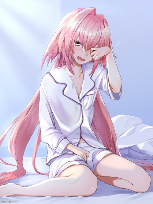 Good Morning | image tagged in astolfo | made w/ Imgflip meme maker