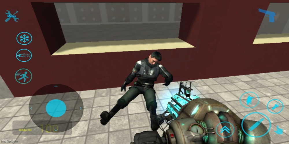 playing a gmod ripoff on mobile called dmod since i cant find the real gmod to download on mobile | made w/ Imgflip meme maker