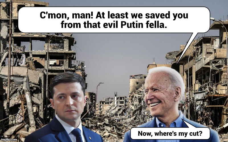 image tagged in biden,zelensky,ukraine,war,putin,wreck | made w/ Imgflip meme maker