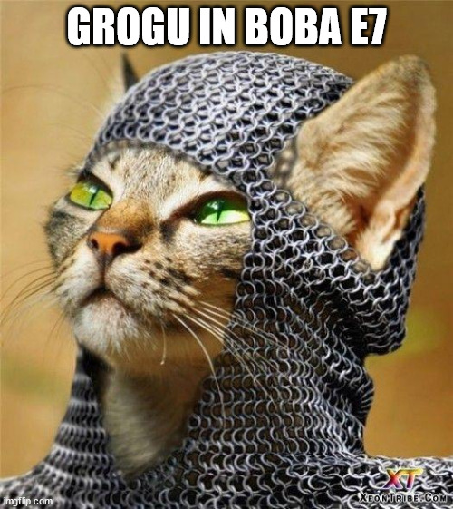 Kitty Knight | GROGU IN BOBA E7 | image tagged in kitty knight | made w/ Imgflip meme maker